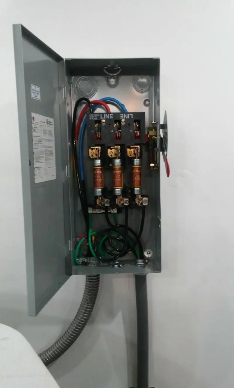 Three-phase disconnect switch installed for Electrical Wiring & Rewiring in Rocky Mount